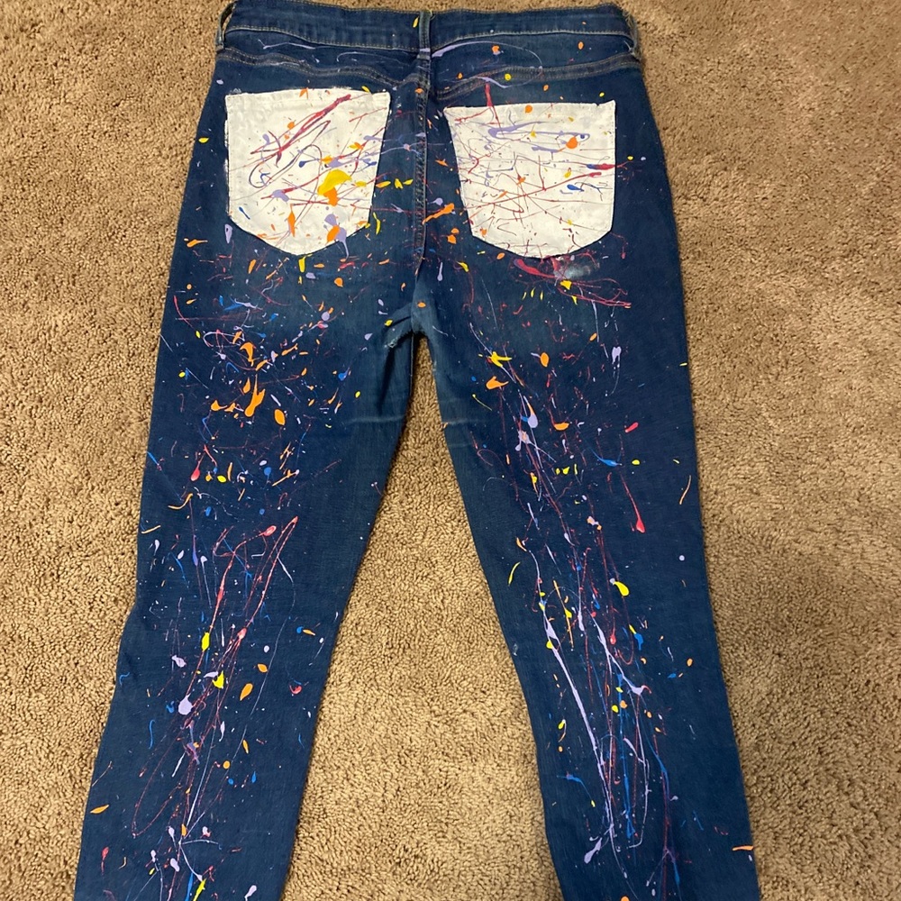 Custom painted old navy jeans